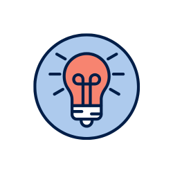 Decorative orbiting icons surrounding widget