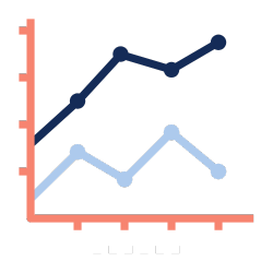 Decorative orbiting icons surrounding widget