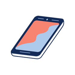 Decorative orbiting icons surrounding widget