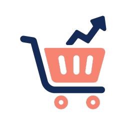 Cart Sales Icon for eCommerce services