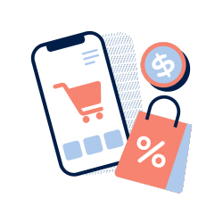 Mobile Sales Icon for eCommerce services