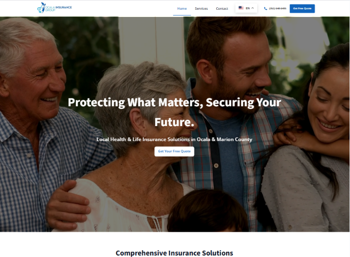 Ocala Insurance Group website done by Webway Studios