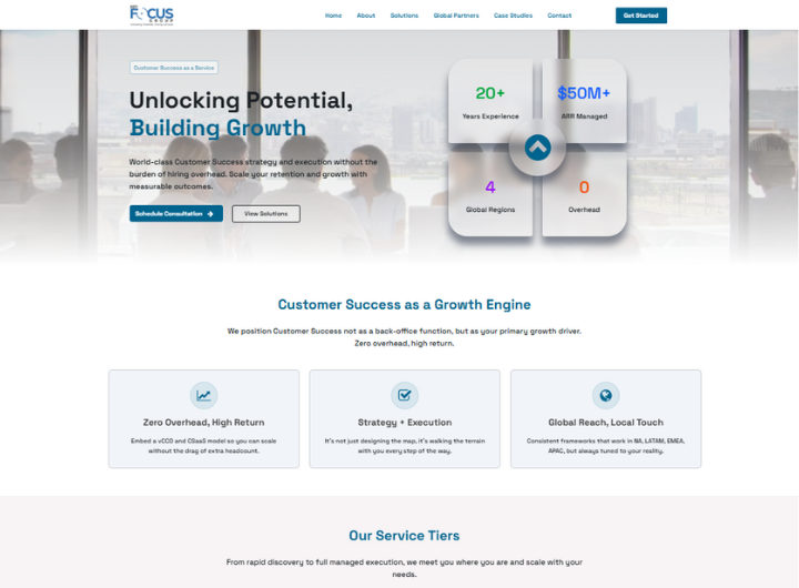 Key Focus Group Home Page